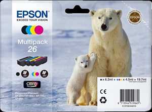 EPSON Ink-Jet MULTIPACK N.26 *T261640* XP600/605/700/800