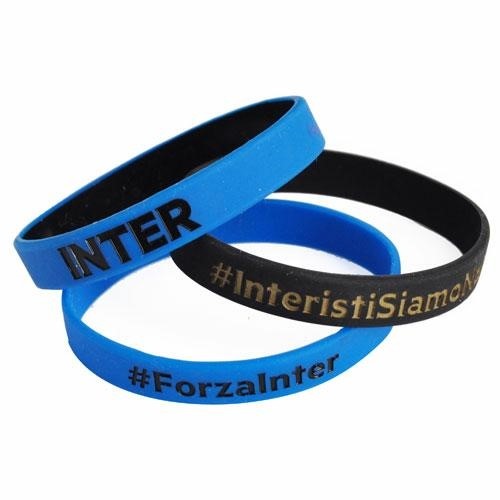 SET BRACCIALETTI SILICONE INTER