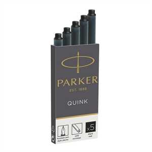 CARTUCCE STANDARD Quink 5pz Nero STILO PARKER