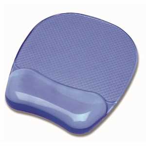 MOUSE Pad Con Appoggia Polsi BLU      Crystal Gel