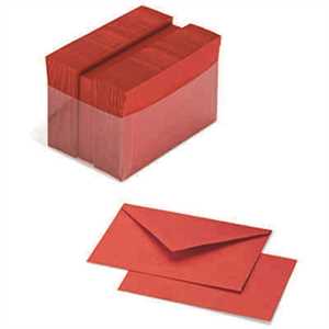 BIGLIETTO e BUSTA ROSSO f.to4 pz100