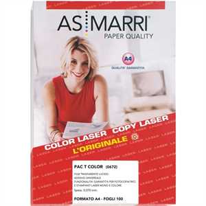 MARRI FILM ADESIVO TRASP. LUCIDO A4 FF100 *0672* LASER