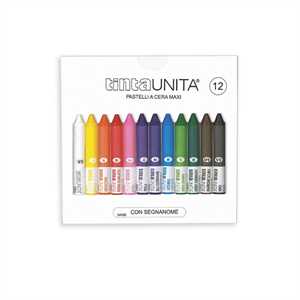 Pastelli a cera MAXI d11.5 scatola 12 colori   Tintaunita 60027