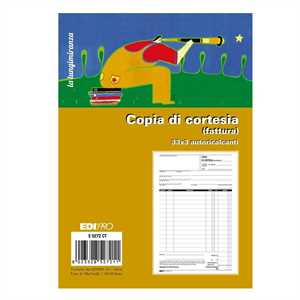 Blocco copia di cortesia (fattura) 33x3 autoricalcante 22X14,8