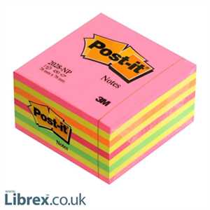 POST-IT CUBO 76X76 ROSA NEON ASS.450FF 3M