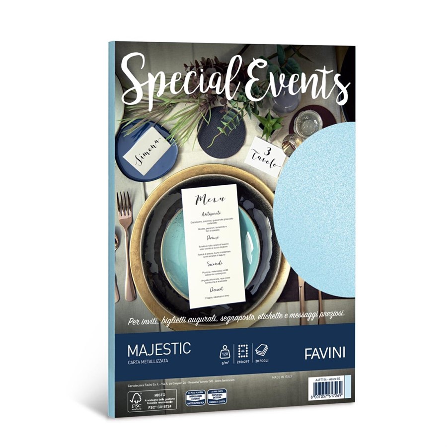 BUSTA SPECIAL EVENTS pz10 17X17 AZZURRO