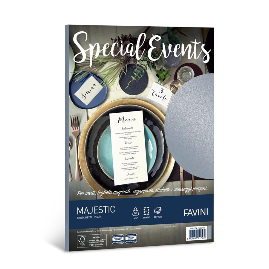 BUSTA SPECIAL EVENTS pz10 17X17 ARGENTO