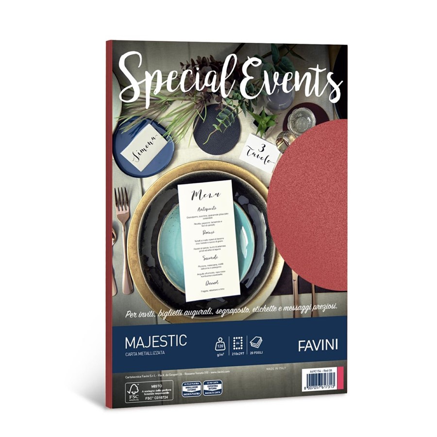 BUSTA SPECIAL EVENTS pz10 17X17 ROSSO