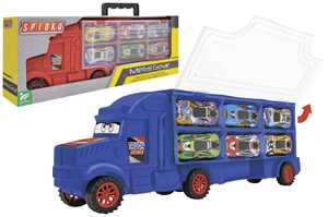 CAMION PORTAUTO RUOTA LIBERA 6 AUTO DIE CAST