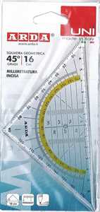 Squadrette GEO300SS DESK RULER Uni cm.16 senza impugnatura