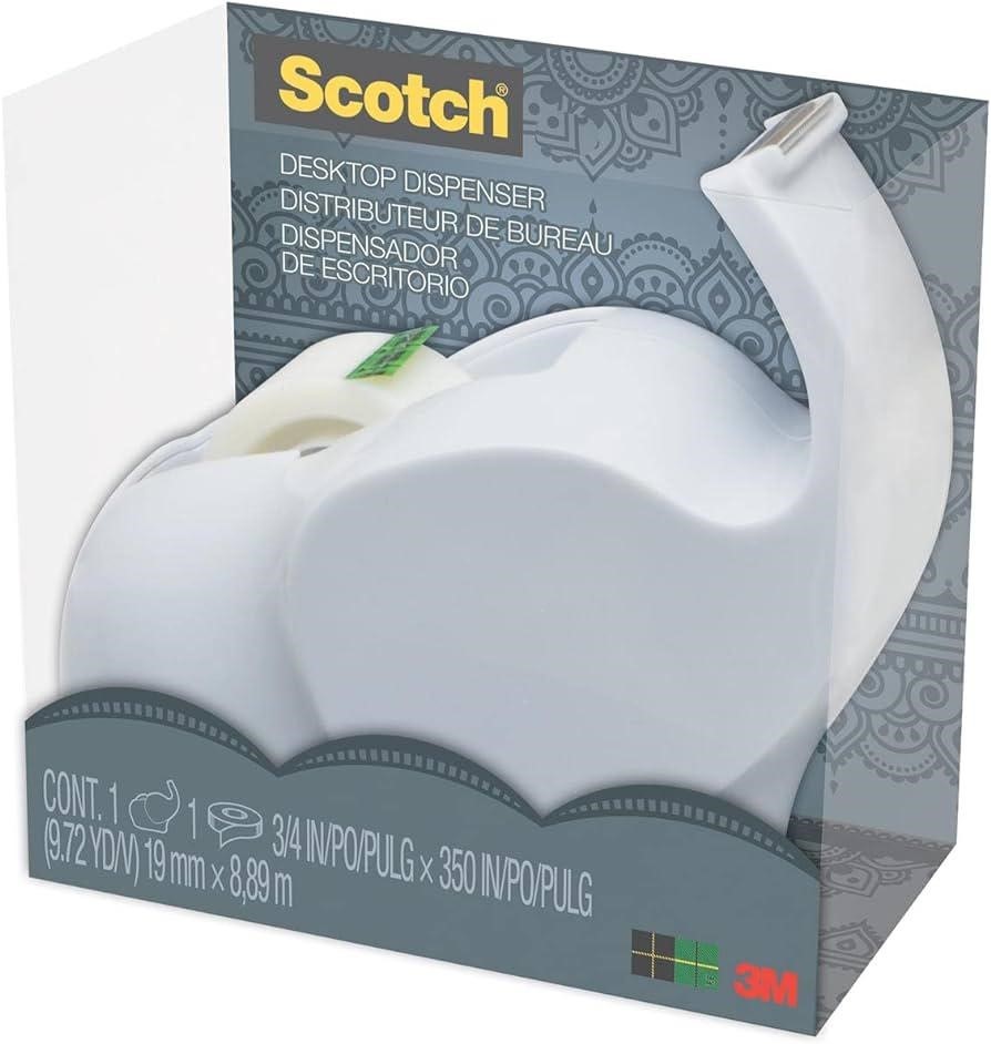 DISPENSER ELEFANTE BIANCO C43+NASTRO ADESIVO 19MM X 8,89M SCOTCH