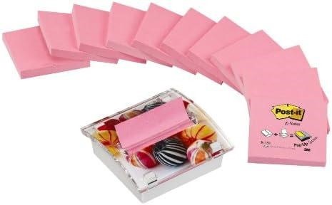 DISPENSER DA TAVOLO HI-TECH+12PZ.POST-IT 76x76 Z-NOTE ROSA R-330-NAP