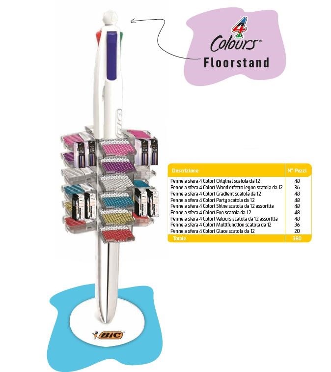 EXPO BIC 4 COLOURS FLOORSTAND pz486