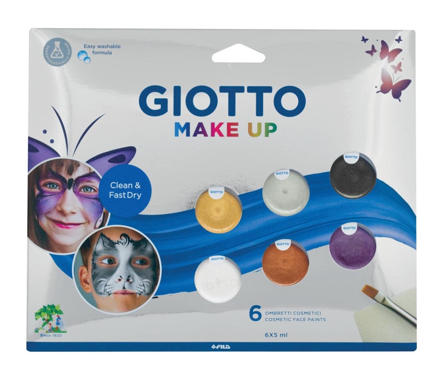 GIOTTO MAKE UP SET OMBRETTI METAL +PENNELLO E SPUGNA