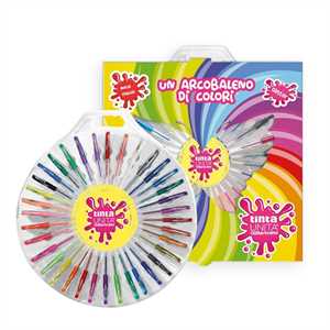 RUOTA PZ.36 PENNE GEL ARCOBALENO DEI COLORI GIFT PACK