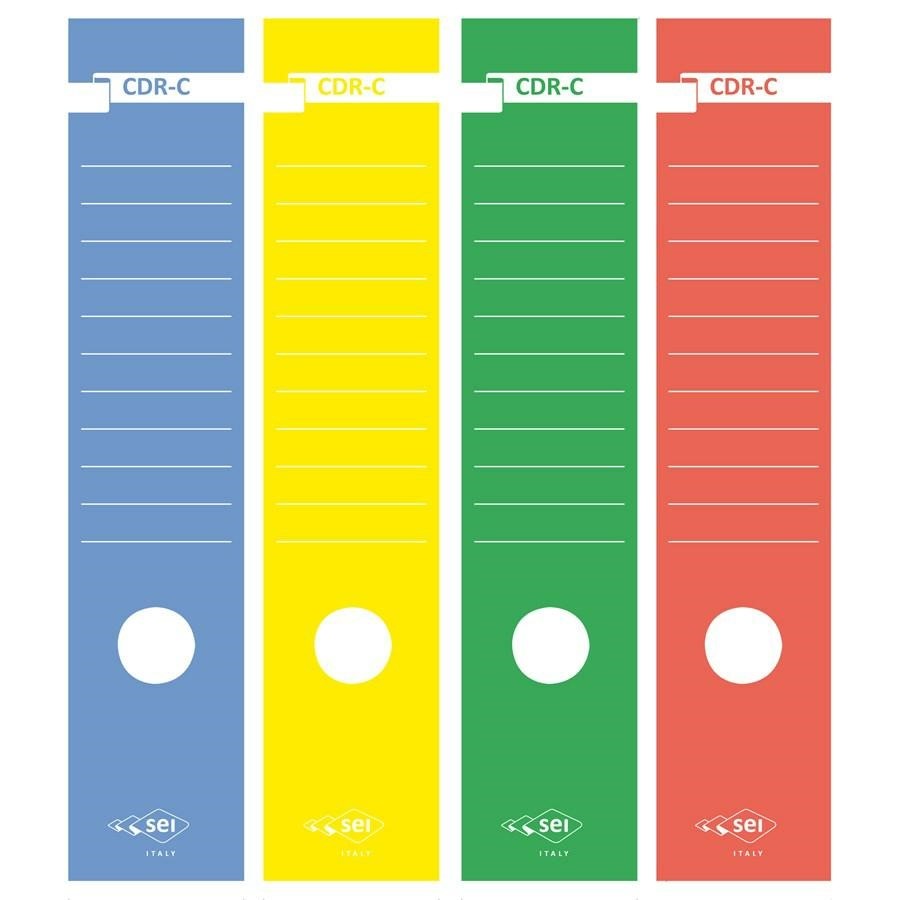 BUSTA DA 10 COPRIDORSI ADESIVI CDR-C BLU 7X34,5CM