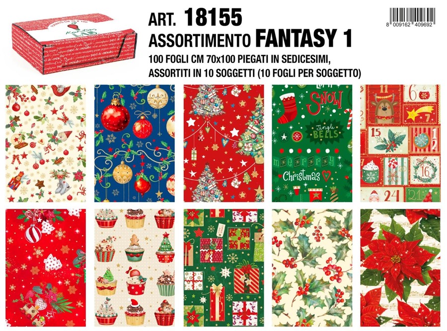 Carta REGALO FANTASY 1 cm70x100 f100 NATALE