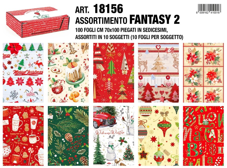 Carta REGALO FANTASY 2 cm70x100 f100 NATALE