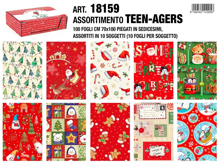 Carta REGALO TEEN AGERS cm70x100 f100 NATALE