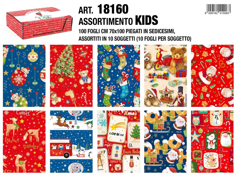 Carta REGALO KIDS 2 cm70x100 f100 NATALE