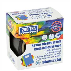 NASTRO ADESIVO TELATO Nero mm38xmt2,7