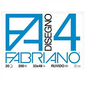 FABRIANO Blocco F4 cm24x33 Ruvido ff20 200gr