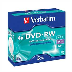 VERBATIM Dvd-RW pz5 4,7Gb *43563*