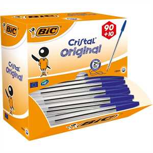 DISPENSER PZ.100 BIC CRISTAL ORIGINAL BLU