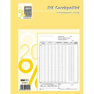 Registro Prima Nota IVA corrispet.13x2 autoricalcante