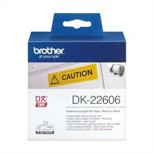 BROTHER Nastro Plastica GIALLO DK-22606 mm62x15,24M